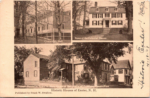 NH, Exeter - Historic Homes - Frank W Swallow - 1909 postcard - E10228
