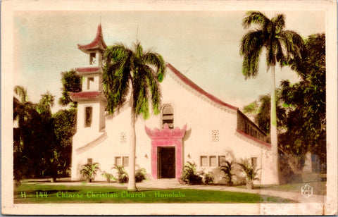 HI, Honolulu - Chines Christian Church - @1947 RPPC postcard - NL0400