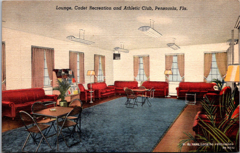 FL, Pensacola - Cadet Recreation, Athletic Club - 1943 postcard - RPO - w05124