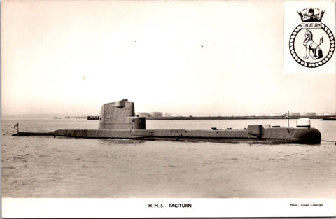 Ship Postcard - TACITURN, HMS RPPC postcard - 2k0020