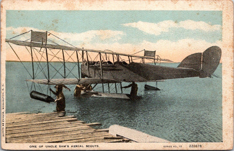 Plane postcard - Bi Plane, An Uncle Sam's Aerial Scout - 2k0109