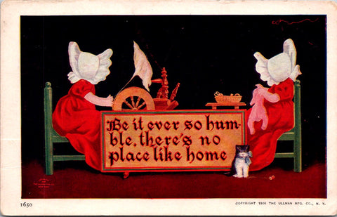Greetings - Misc - Sunbonnet girl - BE IT EVER SO HUMBLE - 2k0161