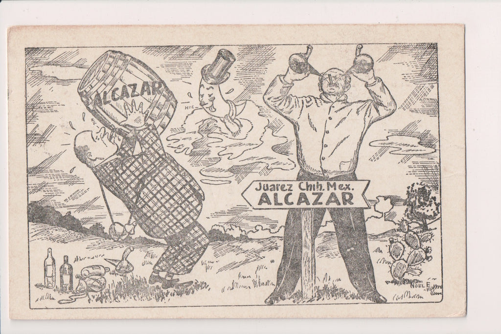 Foreign postcard - JUAREZ, Chih., Mexico - Alcazar Restaurant Bar postcard - 2k0183