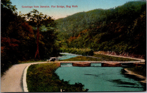 Foreign postcard - FLAT BRIDGE, Jamaica - Greetings from - 2k0297