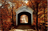 IN, RUSSELL- Covered Bridge, J H Russell, P Weaver builder postcard - 2k0372