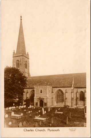 Foreign postcard - PLYMOUTH, England - Charles Church RPPC - 2k0388