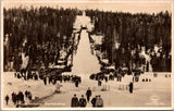 Foreign postcard - CHARLOTTENBURG, Germany ski slope, people RPPC - 2k0409