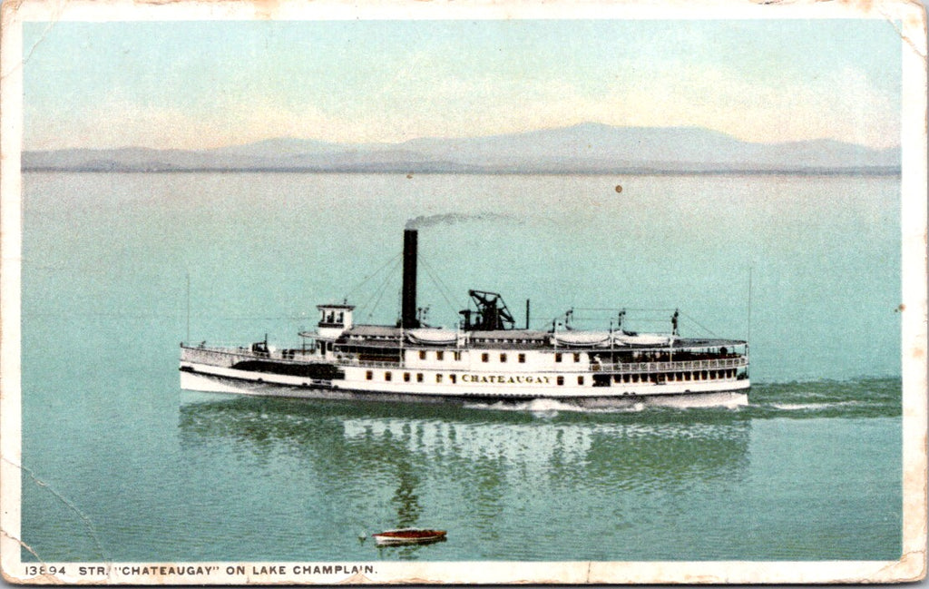 Ship Postcard - CHATEAUGAY, STR on Lake Champlain postcard - 2k0470