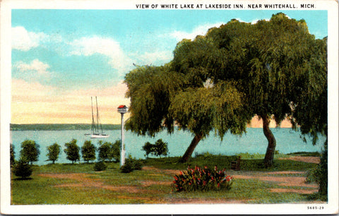 MI, Whitehall - White Lake at Lakeside Inn postcard - 2k0503