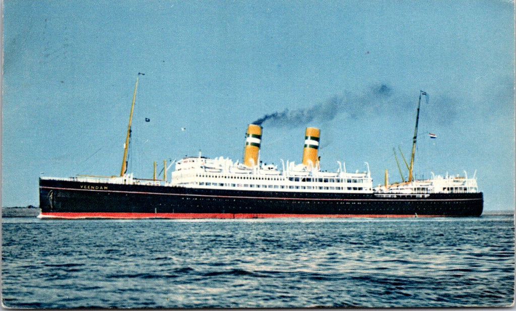 Ship Postcard - VEENDAM, SS - 1952 postcard - 2k0730