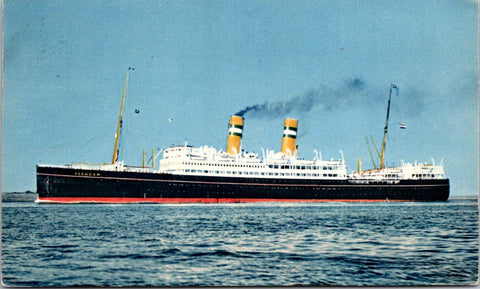 Ship Postcard - VEENDAM, SS - 1952 postcard - 2k0730