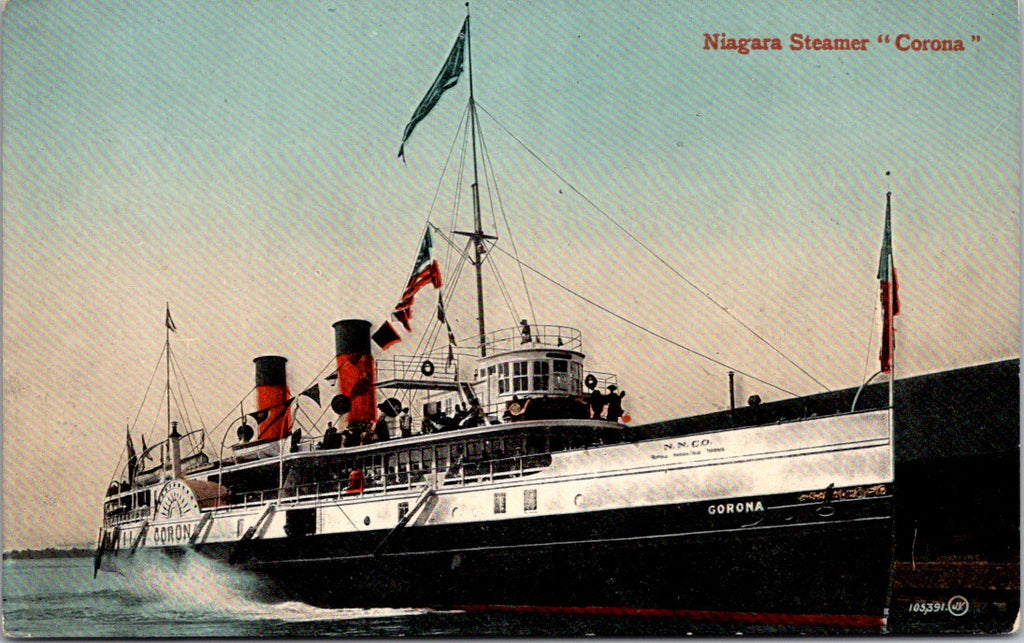 Ship Postcard - CORONA - Niagara Steamer close up postcard - 2k0879