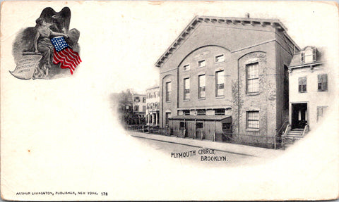 NY, Brooklyn - Plymouth Church - Arthur Livingston postcard - 2k1288
