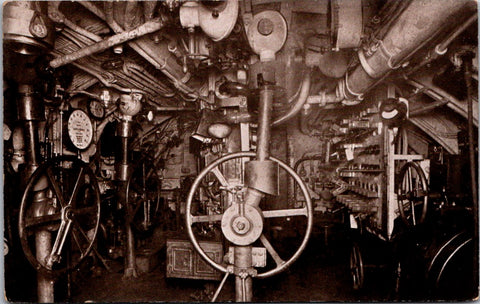Ship Postcard - DEUTSCHLAND 2 submarine interior postcards- 2k1331