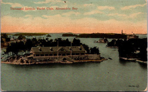 NY, Thousand Islands - Yacht Club, aerial of buildings in Alexandria Bay - 2k164