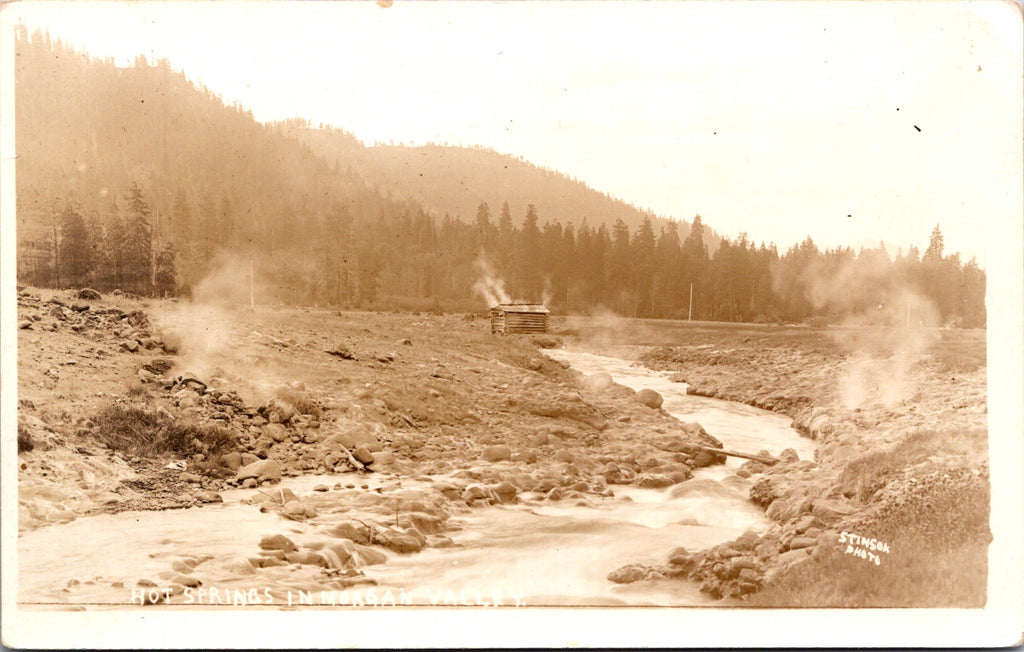 CA, Morgan Springs - Hot Springs in Morgan Valley - Stinson RPPC - 2k1698