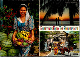 Foreign postcard - PHILIPPINES - multi view greetings from card - 2k1742