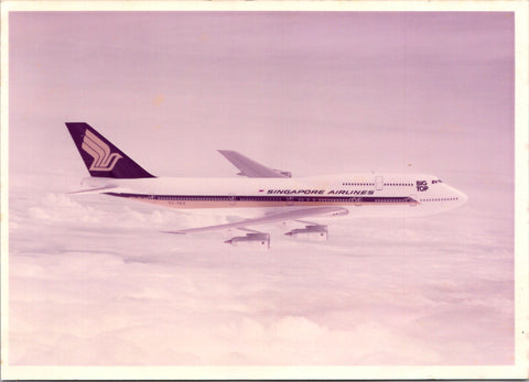 Plane postcard - SINGAPORE Airlines Big Top in flight - close up 5x7 photo  - 2k