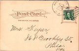 NJ, ASBURY PARK - Sunset Lake, island - 1907 postcard - 2k0632