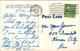WI, PELL LAKE - greetings from - men in boat with large fish postcard - 2K0633