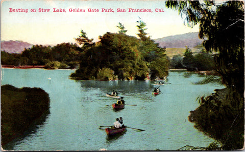 CA, SAN FRANCISCO - Stow Lake in Golden Gate park - Newman postcard - 2k0655