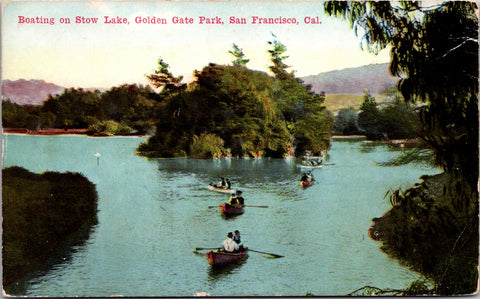 CA, San Francisco - Stow Lake in Golden Gate park - Newman postcard - 2k0655