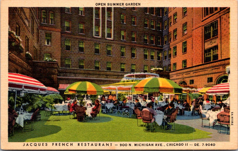IL, Chicago Illinois - Jacques French Restaurant on Michigan Ave postcard