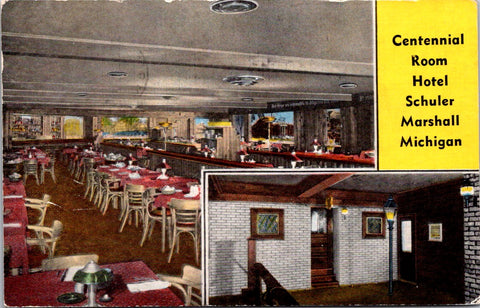 MI, Marshall - Schuler Hotel -Centennial Room restaurant postcard - 2k0702