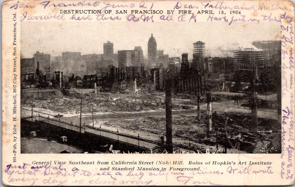 CA, SAN FRANCISCO - Hopkins Art Institute, Stanford Mansion ruins (original SOLD) 2k0858