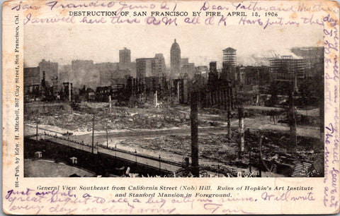 CA, SAN FRANCISCO - Hopkins Art Institute, Stanford Mansion ruins (original SOLD) 2k0858