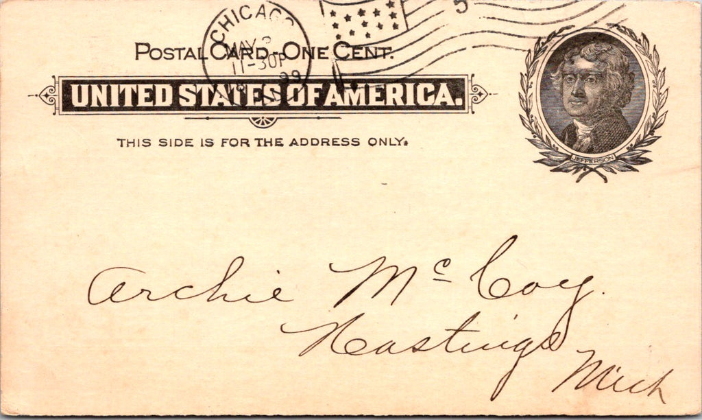 IL, CHICAGO - Lyon & Healy correspondence card postcard - 2k0887