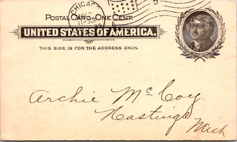 IL, CHICAGO - Lyon & Healy correspondence card postcard - 2k0887