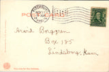 MA, FITCHBURG - Armory - 1908 Flag cancel on Rotograph postcard - 2k1211