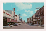 LA, Lake Charles - Looking South on Ryan St (signs) postcard - 2k1318