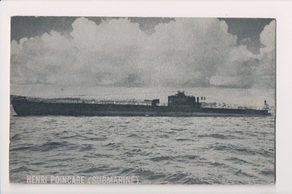 Ship Postcard - Henri Poincare submarine postcard - 2K1358
