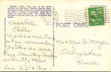 OH, Huron - lighthouse on Lake Erie - 1951 postcard - 2k1389