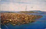 CA, SAN FRANCISCO - Waterfront Bird Eye View - 1949 postcard - 2k1636
