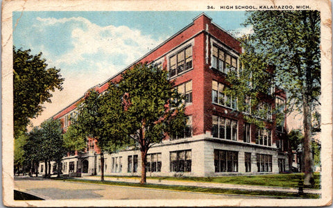 MI, KALAMAZOO - High School - Harry H Hamm postcard - 400015