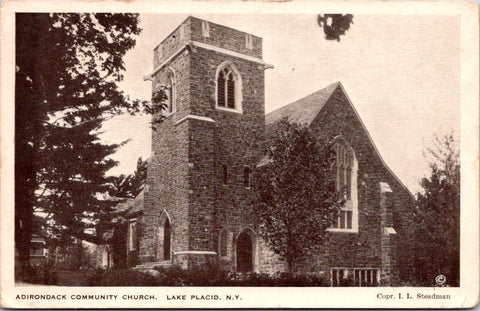 NY, LAKE PLACID - Adirondack Community Church postcard - 400074
