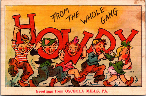 PA, Osceola Mills - Greetings from - 1953 postcard - 500176