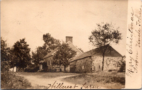 NJ, STANTON - Hillcrest Farm closeup  - 1905 RPPC - 500437