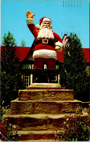 Xmas - Santa Statue in Santa Claus, IN - postcard from Santa Claus land