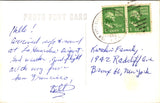 Plane postcard - UNITED Airlines Douglas DC-6 close up RPPC postcard - 500912