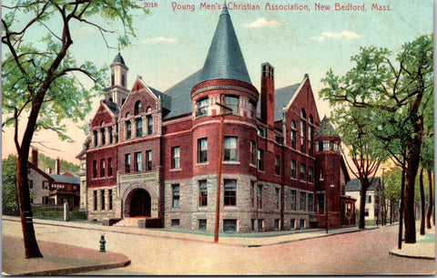 MA, NEW BEDFORD - Young Mens Christian Assoc bldg - H S Hutchinson postcard - 505071