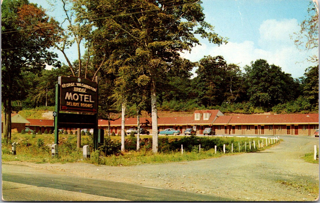NJ, FORT LEE - George Washington Bridge Motel postcard - 605072