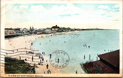MA, NANTASKET BEACH - shoreline and buildings - 1922 postcard - 606028