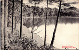 MA, WEST MANSFIELD - Greenwood Lake, shoreline @1935 (original SOLD) 606145