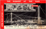IL, CHICAGO - Century of Progress Worlds Fair - Otis Elevator Exhibit postcard -