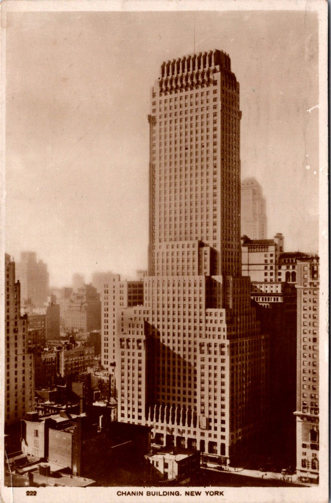 NY, New York, NYC - Chanin Bldg RPPC postcard - 800279