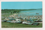 IN, RACCOON LAKE - beach scene, bunch of old cars postcard - 800500